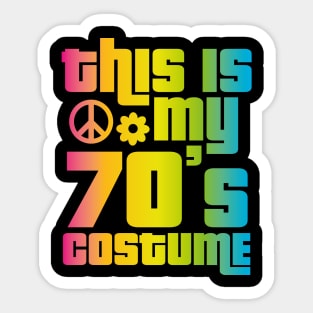 This Is My 70s Costume Funny Halloween 1970s Sticker